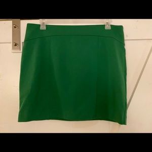 Green high waisted mini skirt